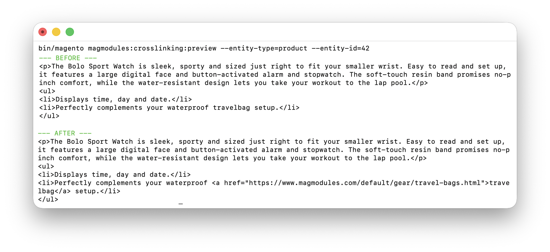 Magento 2 cross-linking CLI preview-commando