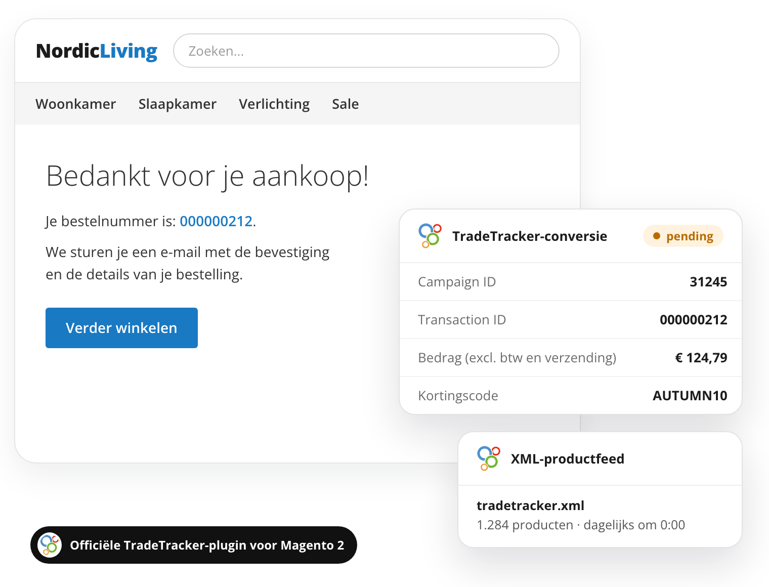 Officiële TradeTracker-plugin voor Magento 2